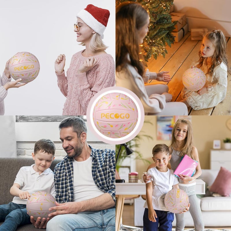 PECOGO Volleyball Size 5 PU Leather Soft Indoor Outdoor Volleyballs Sports Training Game Play Ball for Beginner, Teenager, Adult, 8.2 - Image 5